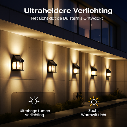 Solar wandlamp met sensor